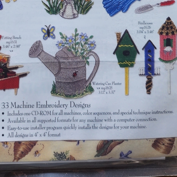 Martha Pullen CD Presents Emma's Garden 33 Machine Embroidery Designs - Picture 4 of 5